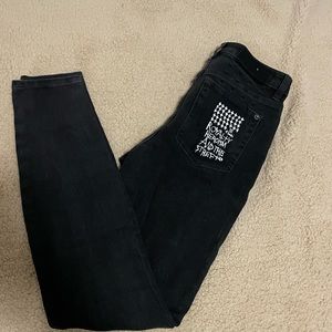 KSUBI black high waisted skinny jeans